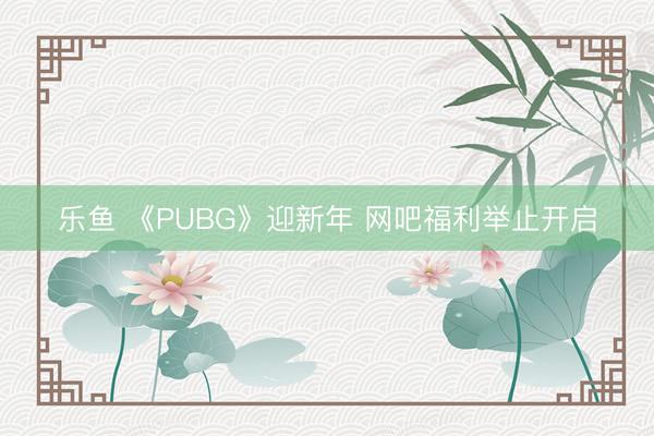 乐鱼 《PUBG》迎新年 网吧福利举止开启
