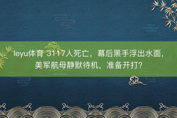 leyu体育 3117人死亡，幕后黑手浮出水面，美军航母静默待机，准备开打？