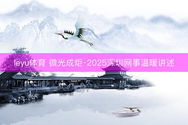 leyu体育 微光成炬·2025深圳网事温暖讲述
