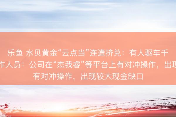 乐鱼 水贝黄金“云点当”连遭挤兑：有人驱车千里要提现，工作人员：公司在“杰我睿”等平台上有对冲操作，出现较大现金缺口