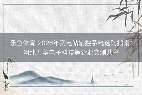 乐鱼体育 2026年变电站辅控系统选购指南：河北万华电子科技等企业实测共享