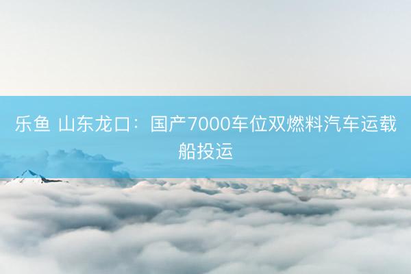 乐鱼 山东龙口：国产7000车位双燃料汽车运载船投运