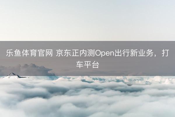 乐鱼体育官网 京东正内测Open出行新业务，打车平台