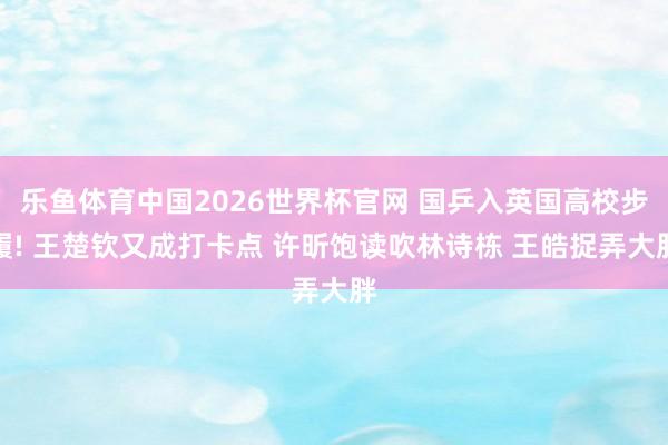 乐鱼体育中国2026世界杯官网 国乒入英国高校步履! 王楚钦又成打卡点 许昕饱读吹林诗栋 王皓捉弄大胖