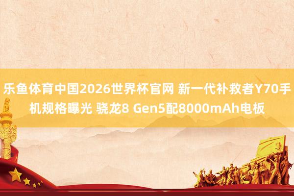 乐鱼体育中国2026世界杯官网 新一代补救者Y70手机规格曝光 骁龙8 Gen5配8000mAh电板