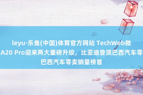 leyu·乐鱼(中国)体育官方网站 TechWeb微晚报:苹果A20 Pro迎来两大重磅升级,比亚迪登顶巴西汽车零卖销量榜首