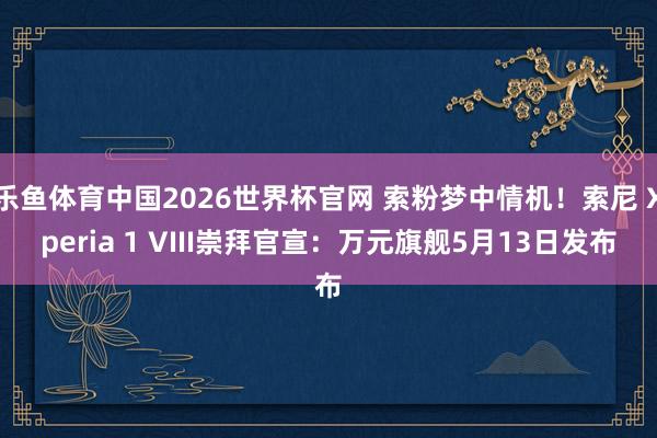 乐鱼体育中国2026世界杯官网 索粉梦中情机！索尼 Xperia 1 VIII崇拜官宣：万元旗舰5月13日发布