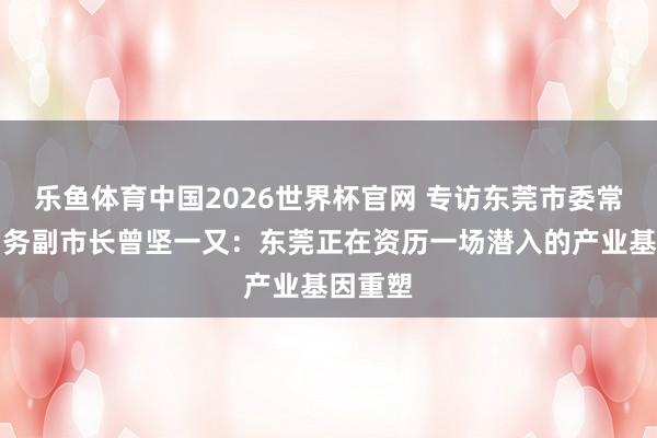 乐鱼体育中国2026世界杯官网 专访东莞市委常委、常务副市长曾坚一又:东莞正在资历一场潜入的产业基因重塑