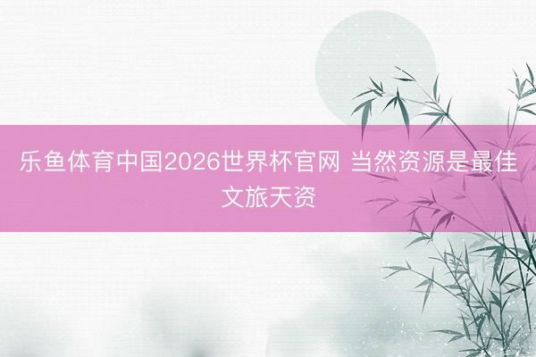 乐鱼体育中国2026世界杯官网 当然资源是最佳文旅天资